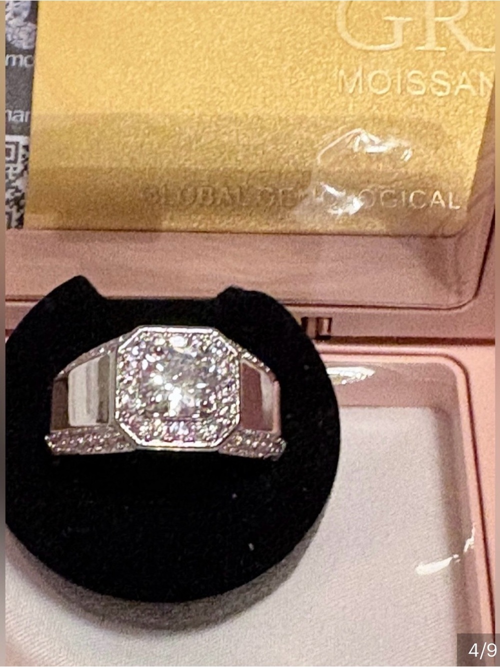1.5 Carats Moissanite  Ring GRA Card & Gift Box  Size 11